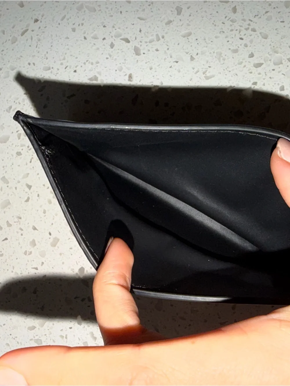 Louis Vuitton Black Textured Card Holder with Gold Logo